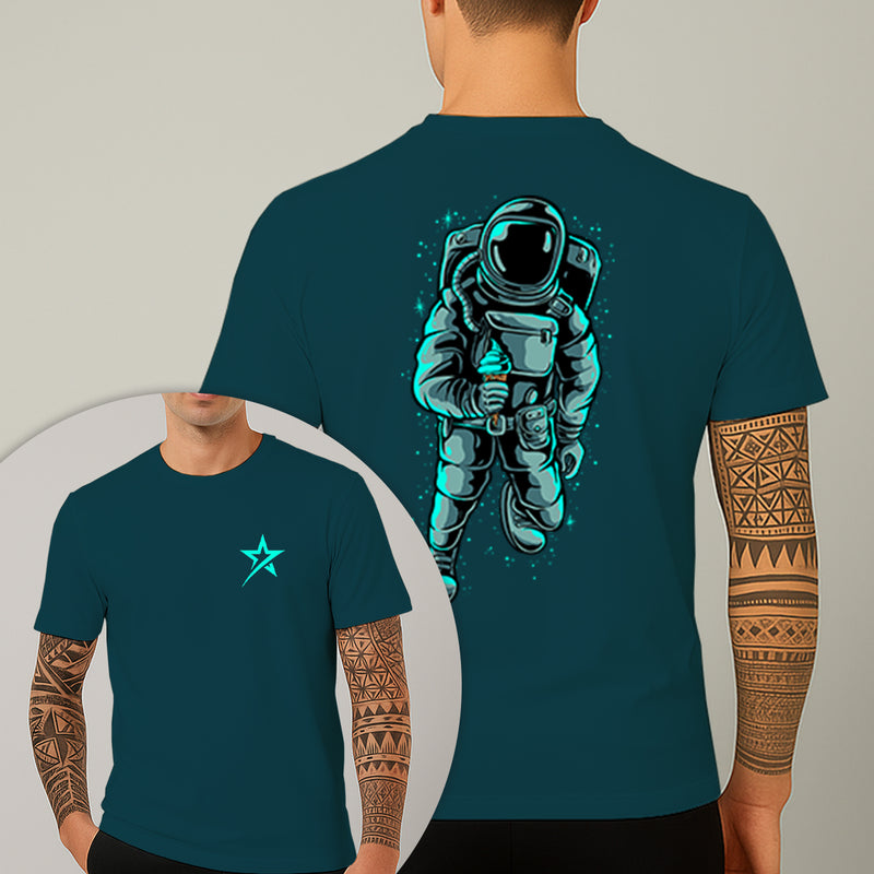 Camiseta Estampada Astronauta Ice Cream 100% Algodão Premium Fio 30.1 Penteado Nexstar