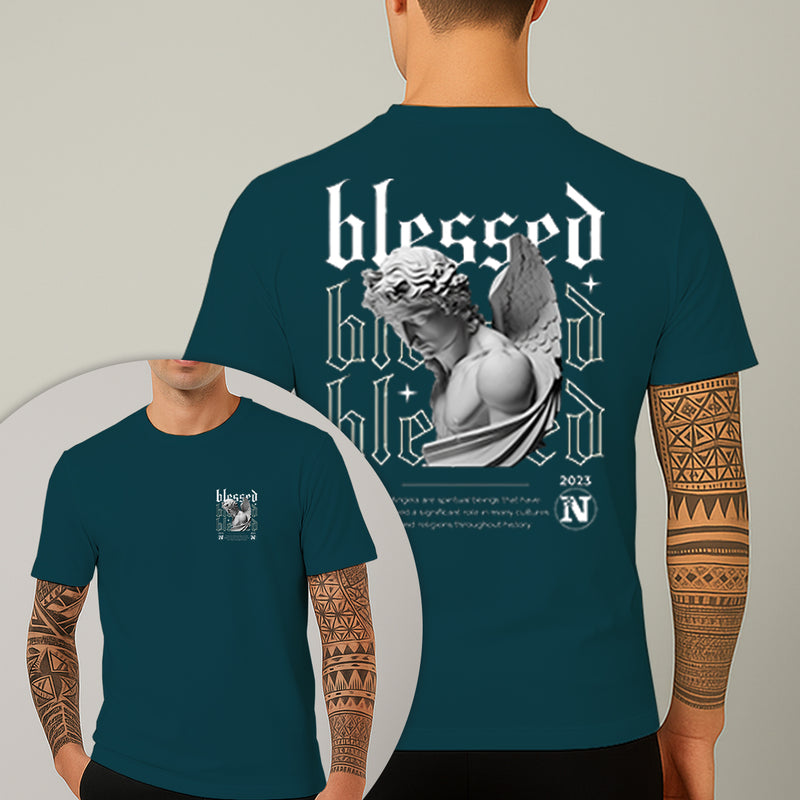 Camiseta Estampada Arcanjo Blessed 100% Algodão Premium Fio 30.1 Penteado Nexstar