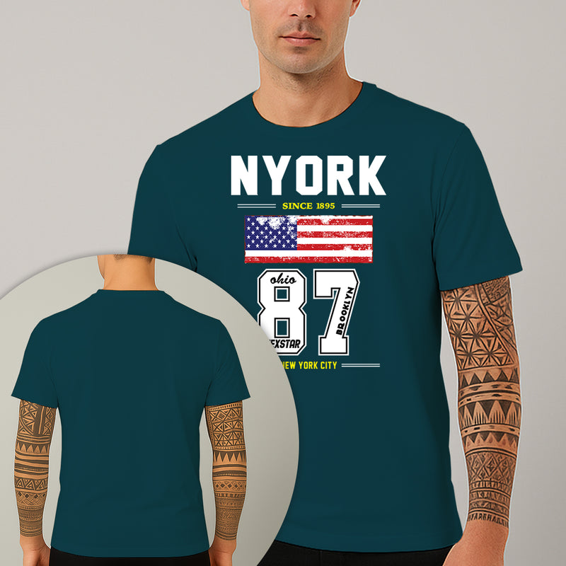 Camiseta Estampada Nyork Ohio 87 100% Algodão Premium Fio 30.1 Penteado Nexstar
