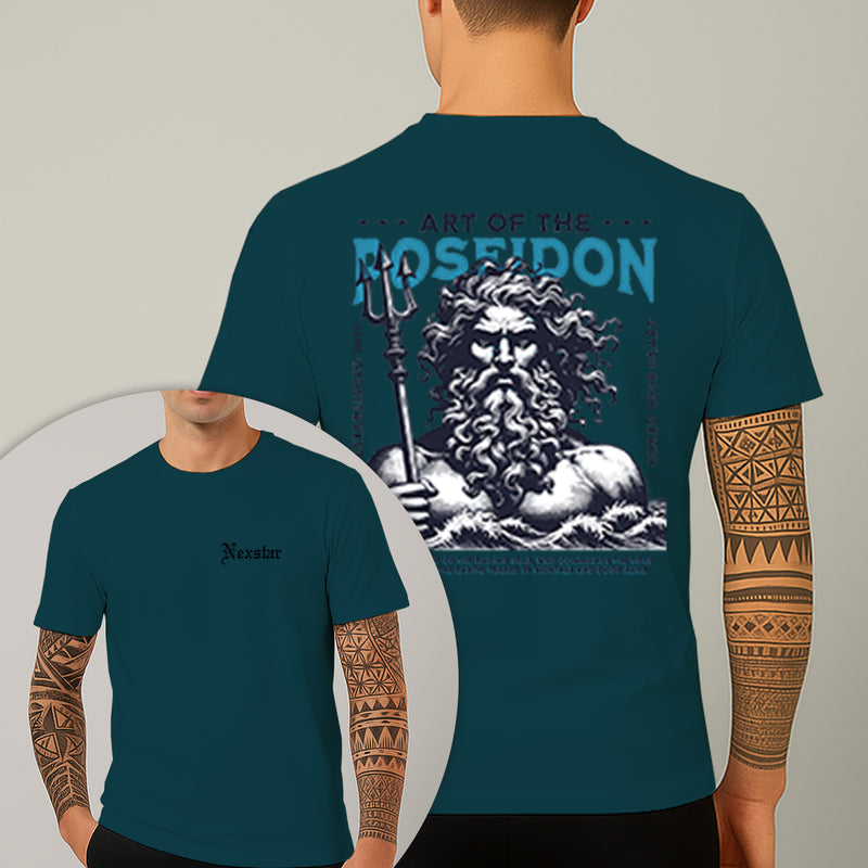 Camiseta Estampada Poseidon 100% Algodão Premium Fio 30.1 Penteado Nexstar