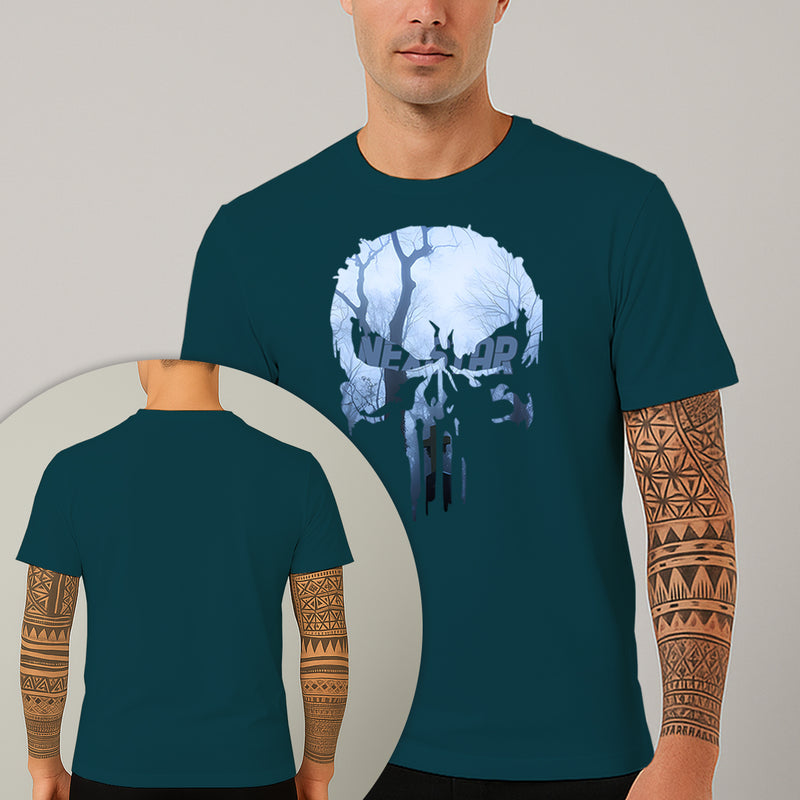 Camiseta Estampada Cemetery Skull 100% Algodão Premium Fio 30.1 Penteado Nexstar