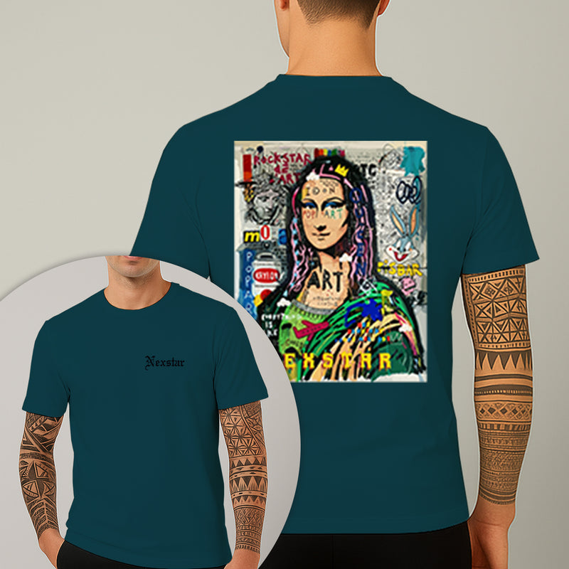 Camiseta Estampada Monalisa Mona Nex 100% Algodão Premium Fio 30.1 Penteado Nexstar