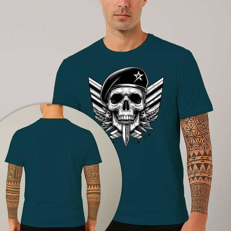 Camiseta Estampada Capitão Caveira 100% Algodão Premium Fio 30.1 Penteado Nexstar