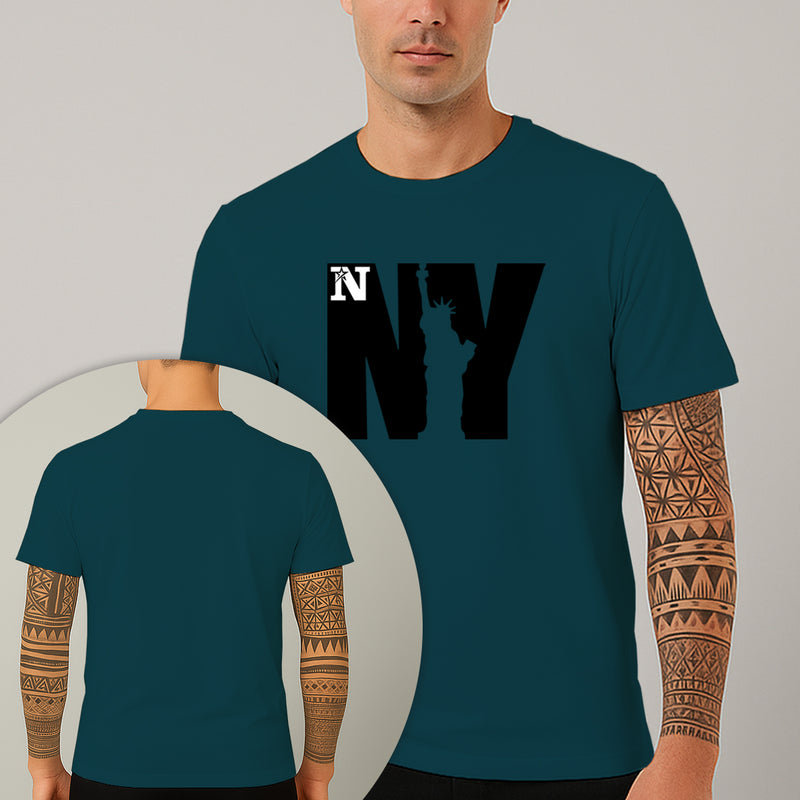 Camiseta Estampada NY Liberty City 100% Algodão Premium Fio 30.1 Penteado Nexstar