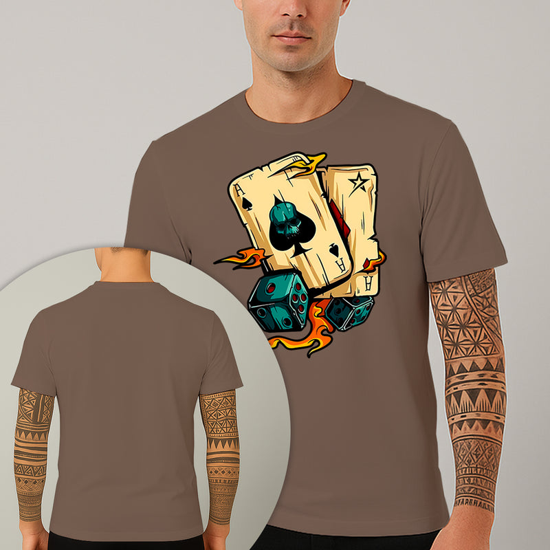 Camiseta Estampada Sorte Nas Cartas 100% Algodão Premium Fio 30.1 Penteado Nexstar