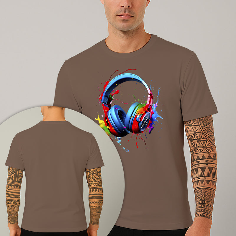 Camiseta Estampada Headset Colors 100% Algodão Premium Fio 30.1 Penteado Nexstar