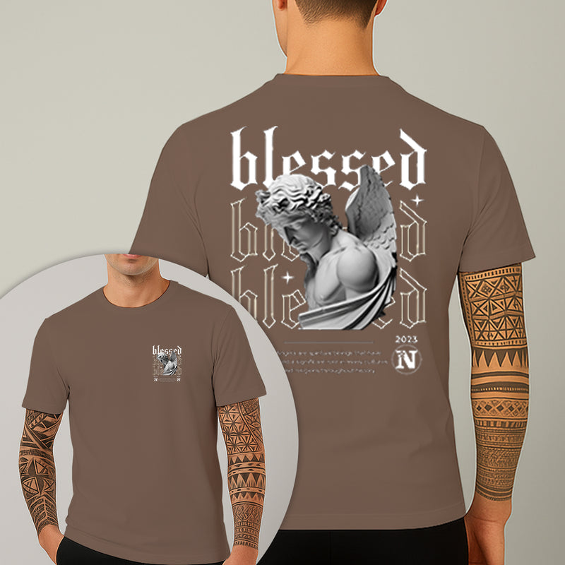 Camiseta Estampada Arcanjo Blessed 100% Algodão Premium Fio 30.1 Penteado Nexstar