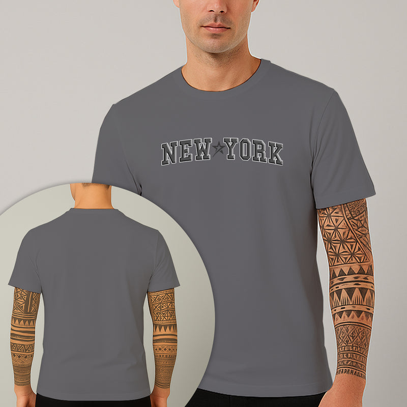 Camiseta Estampada New York 100% Algodão Premium Fio 30.1 Penteado Nexstar