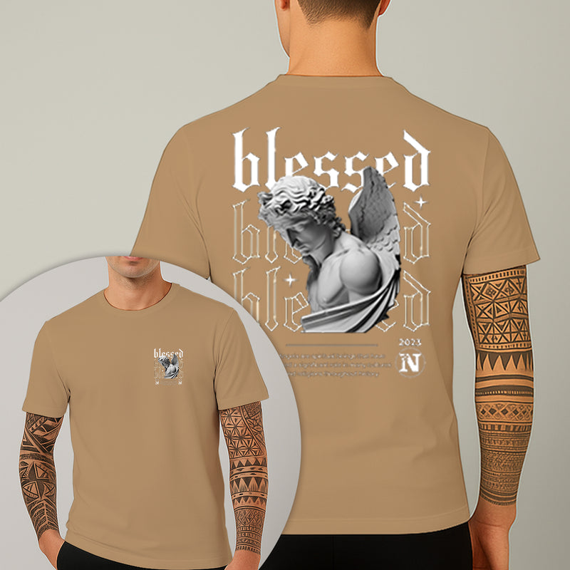 Camiseta Estampada Arcanjo Blessed 100% Algodão Premium Fio 30.1 Penteado Nexstar