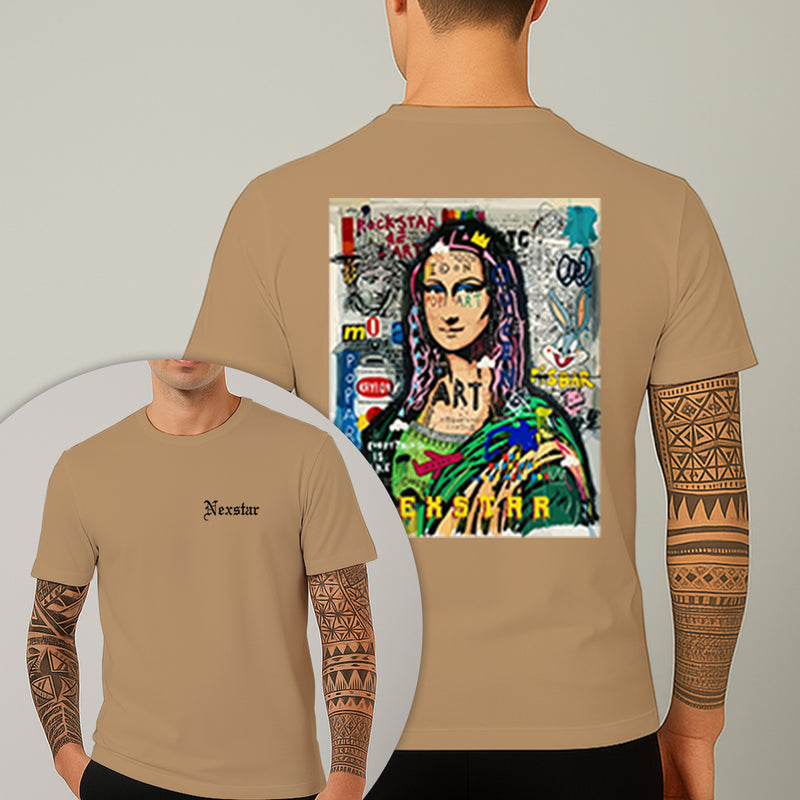 Camiseta Estampada Monalisa Mona Nex 100% Algodão Premium Fio 30.1 Penteado Nexstar