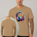 Camiseta Estampada Headset Colors 100% Algodão Premium Fio 30.1 Penteado Nexstar