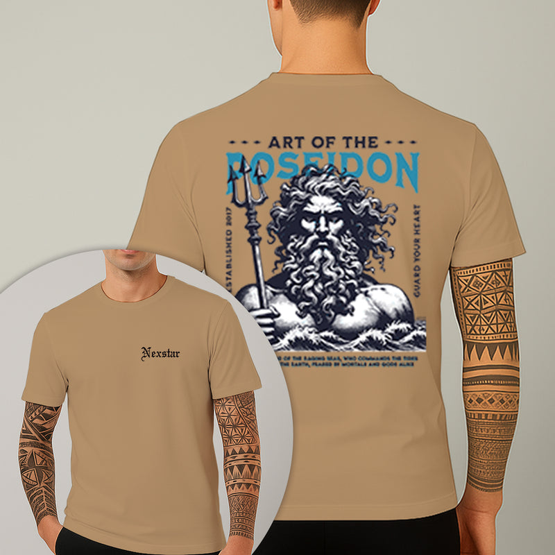 Camiseta Estampada Poseidon 100% Algodão Premium Fio 30.1 Penteado Nexstar