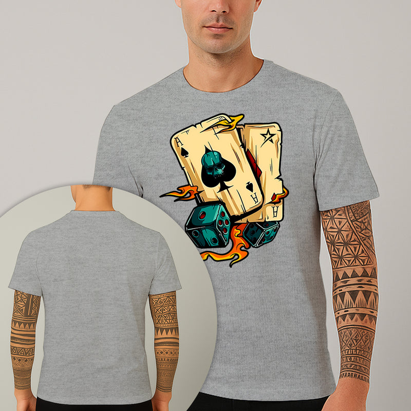 Camiseta Estampada Sorte Nas Cartas 100% Algodão Premium Fio 30.1 Penteado Nexstar
