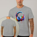 Camiseta Estampada Headset Colors 100% Algodão Premium Fio 30.1 Penteado Nexstar