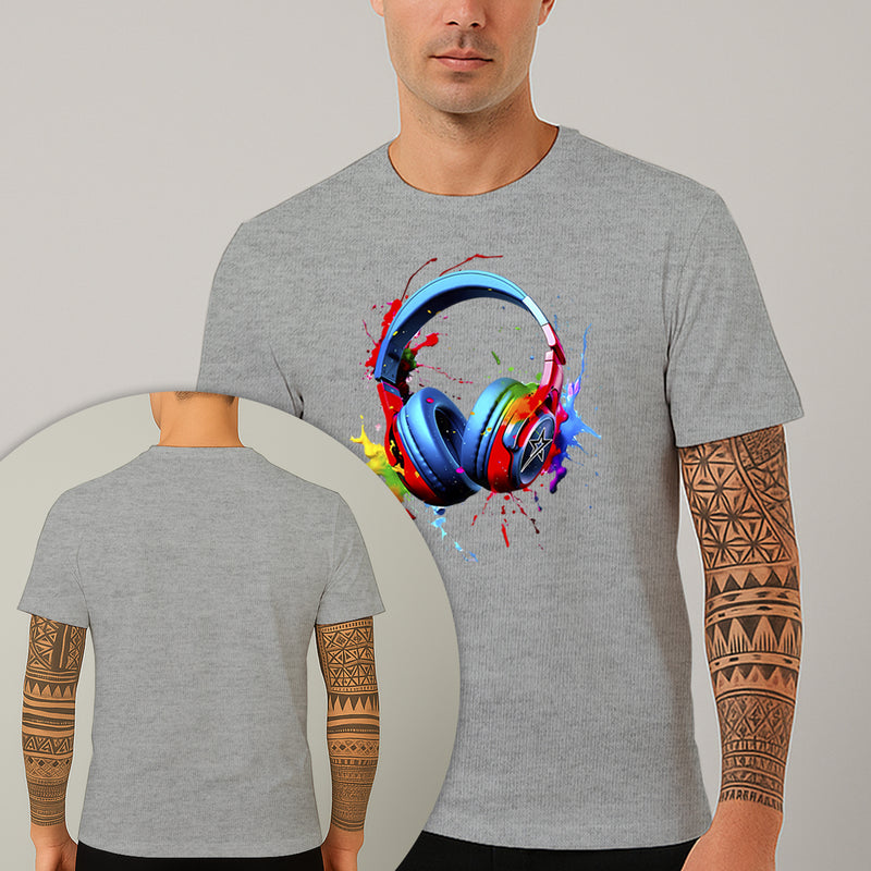 Camiseta Estampada Headset Colors 100% Algodão Premium Fio 30.1 Penteado Nexstar