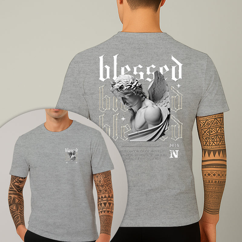 Camiseta Estampada Arcanjo Blessed 100% Algodão Premium Fio 30.1 Penteado Nexstar