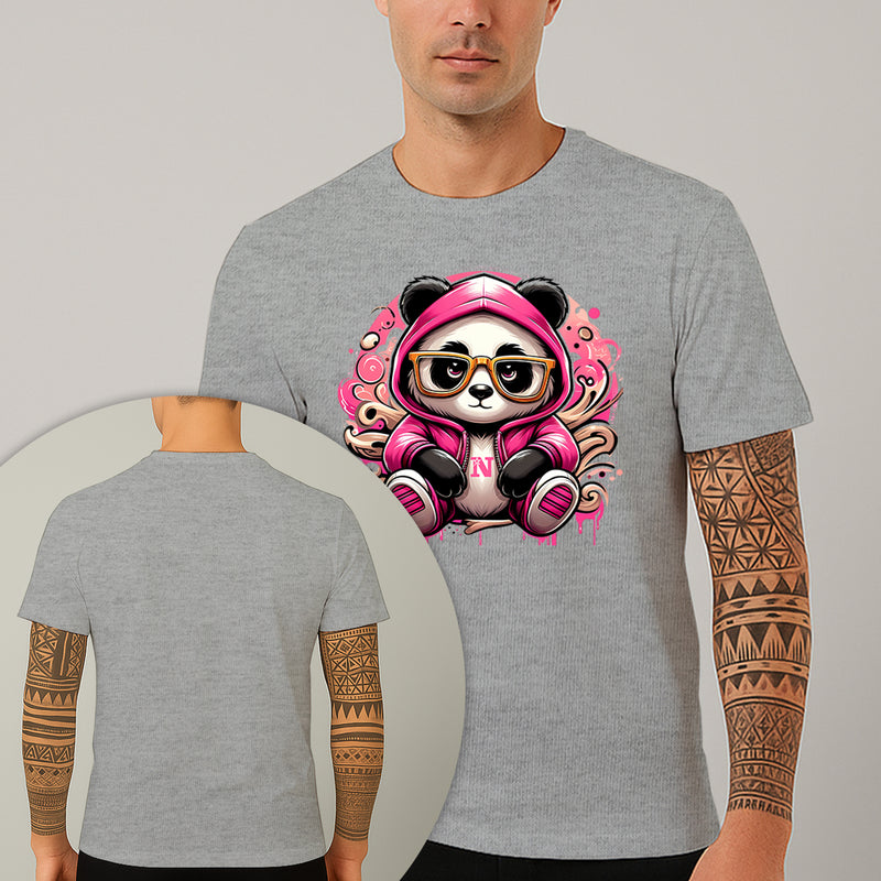 Camiseta Estampada Panda Bolado 100% Algodão Premium Fio 30.1 Penteado Nexstar