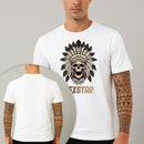 Camiseta Estampada Caveira Cocar 100% Algodão Premium Fio 30.1 Penteado Nexstar
