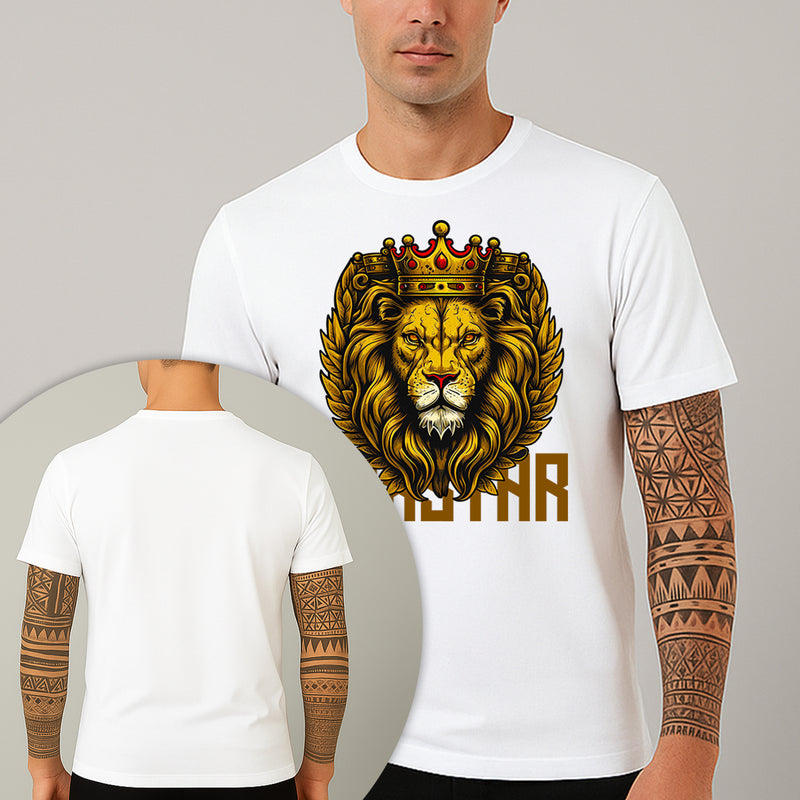 Camiseta Estampada Leão Rei 100% Algodão Premium Fio 30.1 Penteado Nexstar