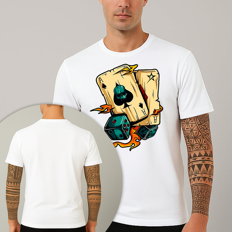 Camiseta Estampada Sorte Nas Cartas 100% Algodão Premium Fio 30.1 Penteado Nexstar