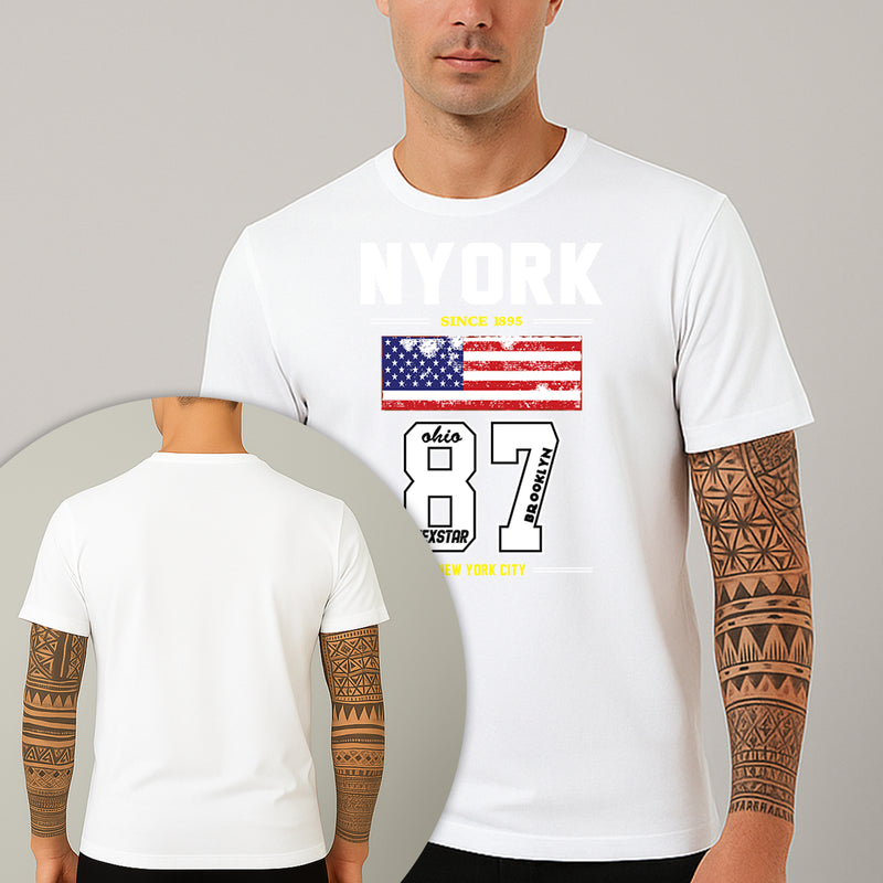 Camiseta Estampada Nyork Ohio 87 100% Algodão Premium Fio 30.1 Penteado Nexstar