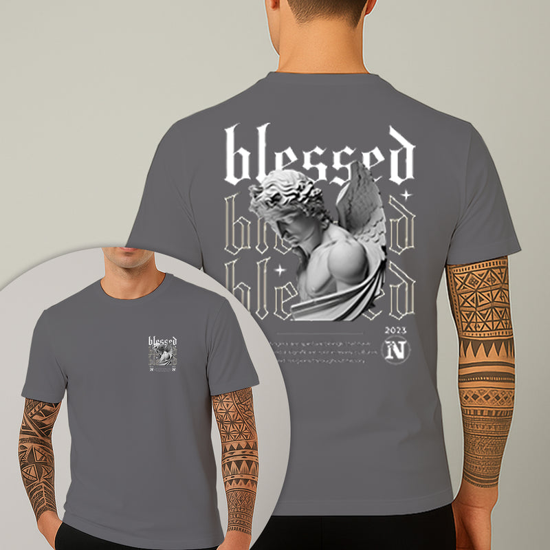 Camiseta Estampada Arcanjo Blessed 100% Algodão Premium Fio 30.1 Penteado Nexstar