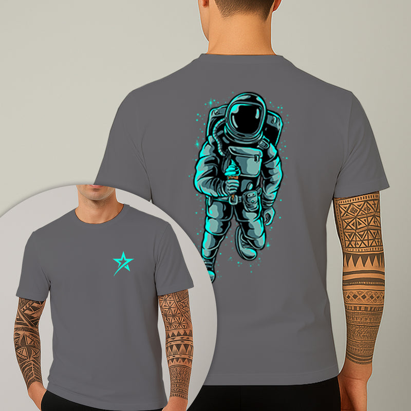 Camiseta Estampada Astronauta Ice Cream 100% Algodão Premium Fio 30.1 Penteado Nexstar