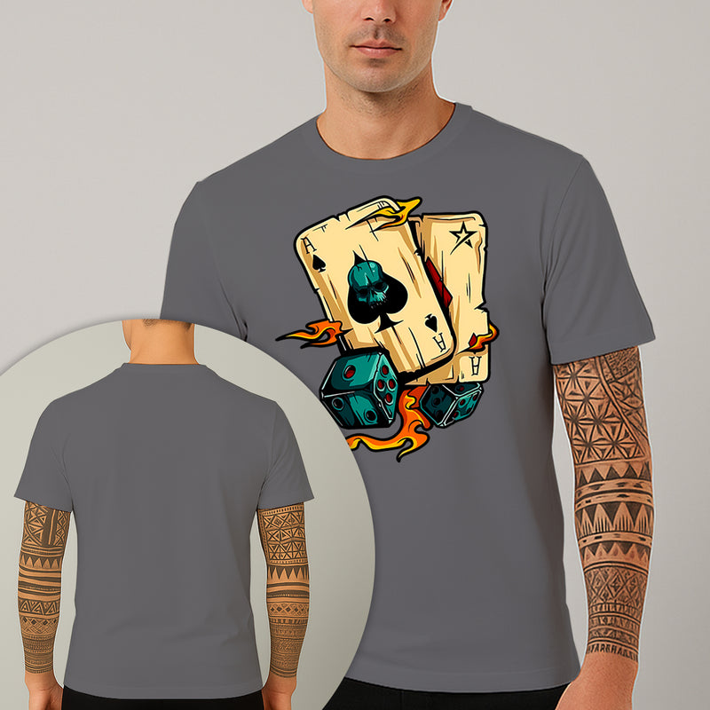 Camiseta Estampada Sorte Nas Cartas 100% Algodão Premium Fio 30.1 Penteado Nexstar