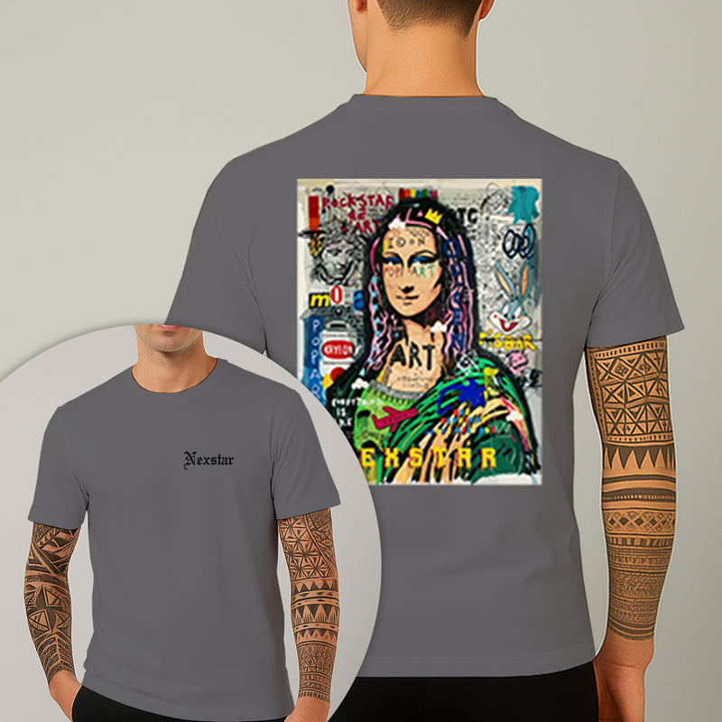 Camiseta Estampada Monalisa Mona Nex 100% Algodão Premium Fio 30.1 Penteado Nexstar