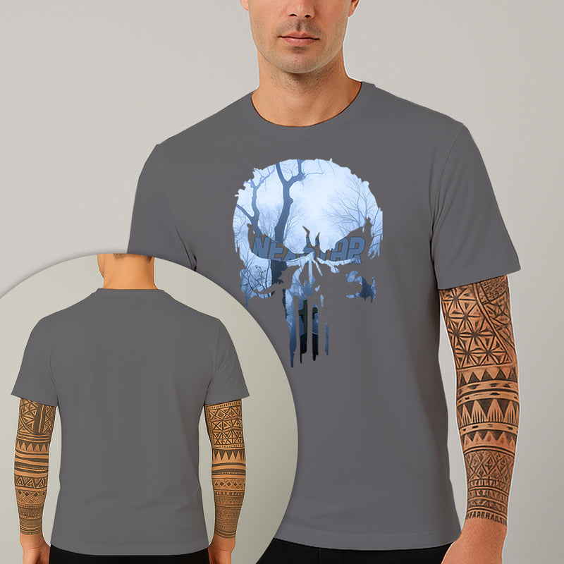 Camiseta Estampada Cemetery Skull 100% Algodão Premium Fio 30.1 Penteado Nexstar