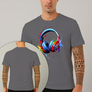 Camiseta Estampada Headset Colors 100% Algodão Premium Fio 30.1 Penteado Nexstar