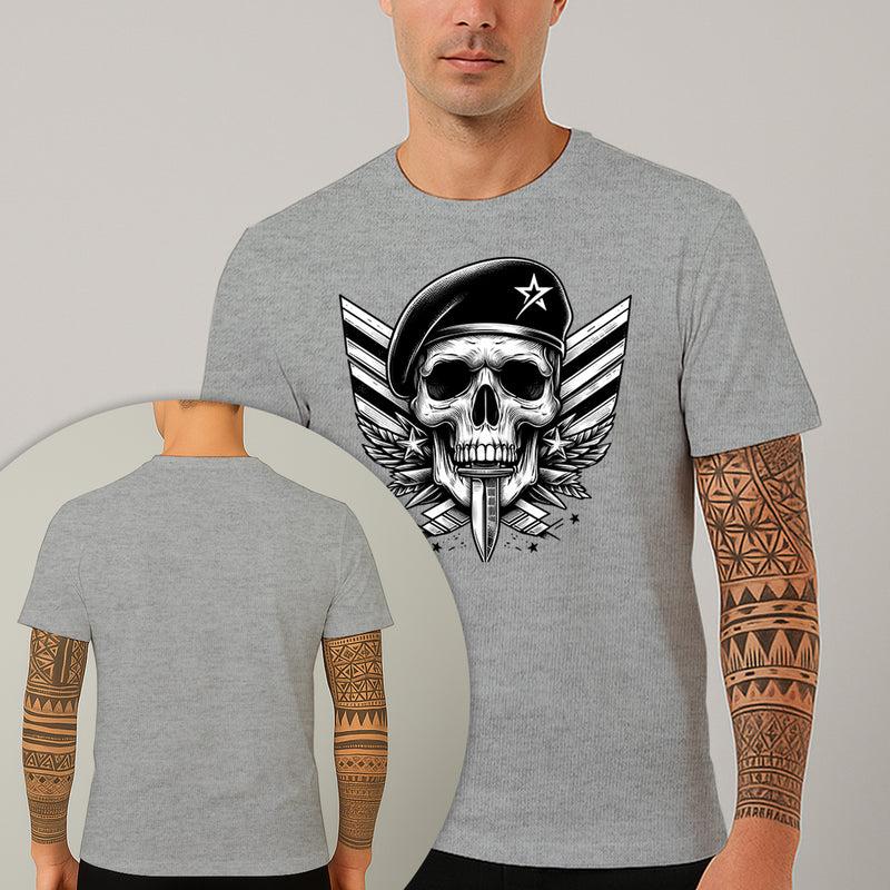 Camiseta Estampada Capitão Caveira 100% Algodão Premium Fio 30.1 Penteado Nexstar