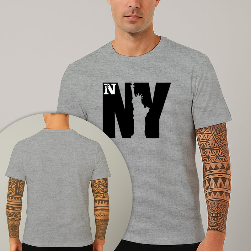 Camiseta Estampada NY Liberty City 100% Algodão Premium Fio 30.1 Penteado Nexstar