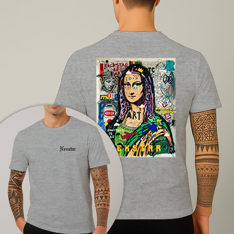 Camiseta Estampada Monalisa Mona Nex 100% Algodão Premium Fio 30.1 Penteado Nexstar