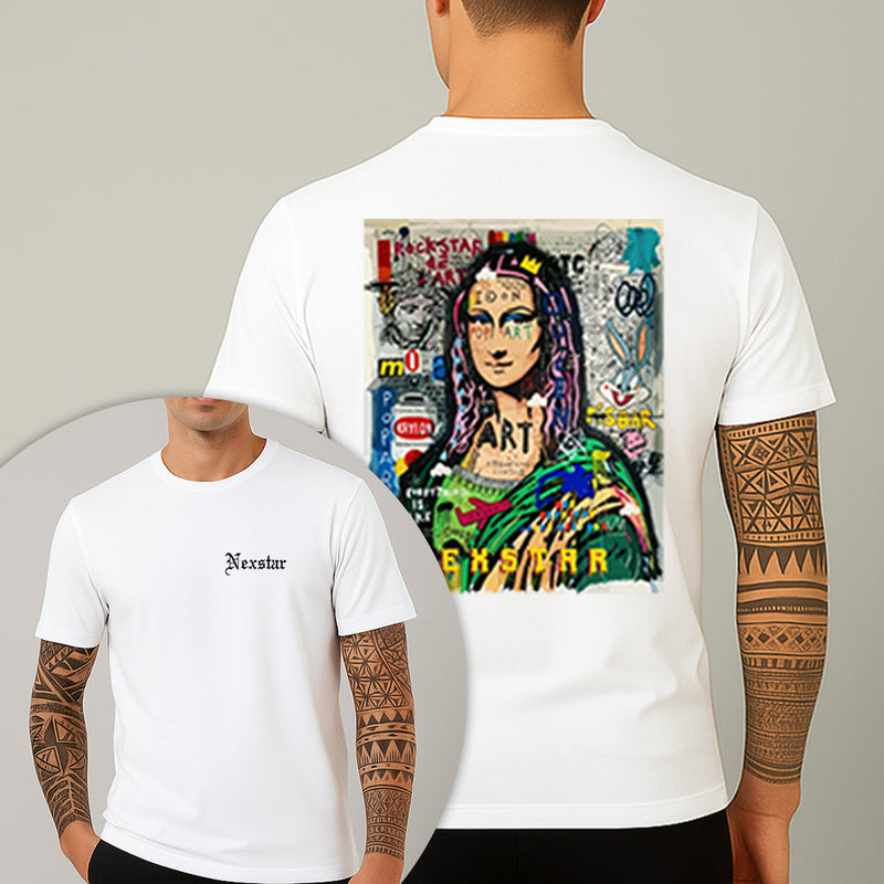 Camiseta Estampada Monalisa Mona Nex 100% Algodão Premium Fio 30.1 Penteado Nexstar