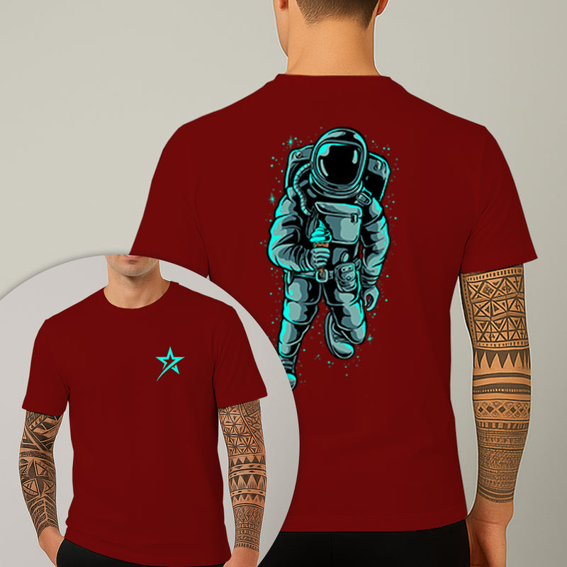 Camiseta Estampada Astronauta Ice Cream 100% Algodão Premium Fio 30.1 Penteado Nexstar