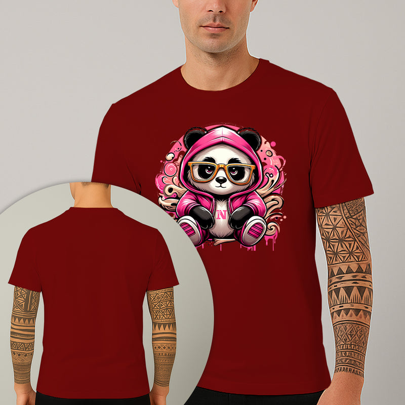 Camiseta Estampada Panda Bolado 100% Algodão Premium Fio 30.1 Penteado Nexstar