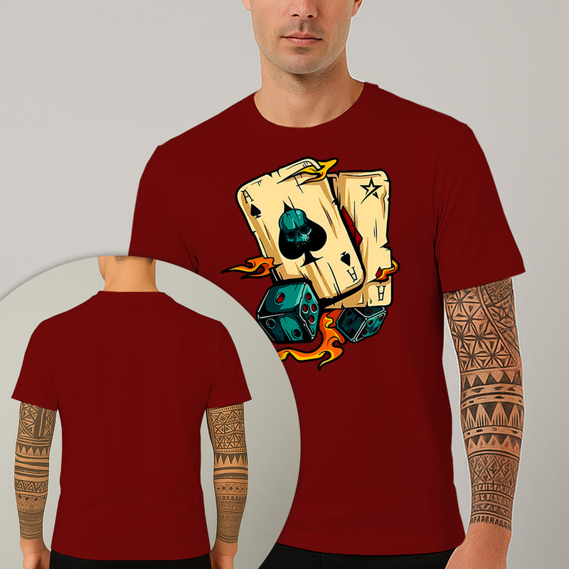 Camiseta Estampada Sorte Nas Cartas 100% Algodão Premium Fio 30.1 Penteado Nexstar