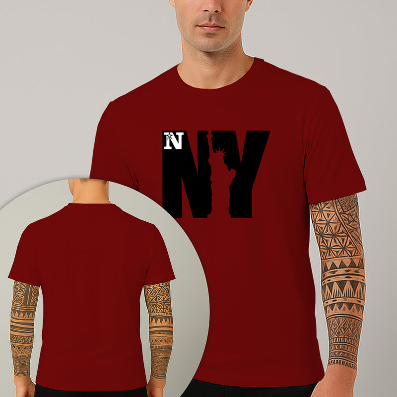 Camiseta Estampada NY Liberty City 100% Algodão Premium Fio 30.1 Penteado Nexstar