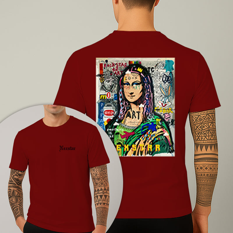 Camiseta Estampada Monalisa Mona Nex 100% Algodão Premium Fio 30.1 Penteado Nexstar