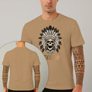 Camiseta Estampada Caveira Cocar 100% Algodão Premium Fio 30.1 Penteado Nexstar