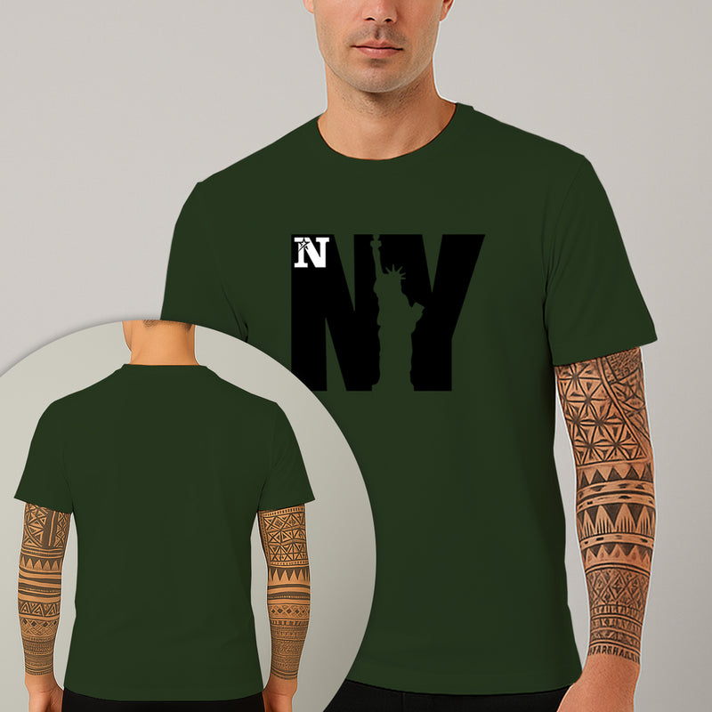 Camiseta Estampada NY Liberty City 100% Algodão Premium Fio 30.1 Penteado Nexstar