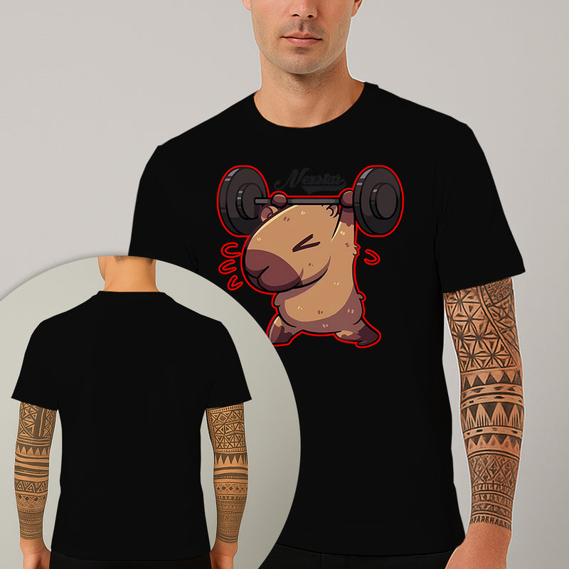 Camiseta Estampada Capivara Shape 100% Algodão Premium Fio 30.1 Penteado Nexstar