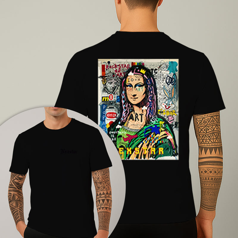 Camiseta Estampada Monalisa Mona Nex 100% Algodão Premium Fio 30.1 Penteado Nexstar