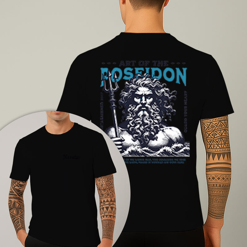 Camiseta Estampada Poseidon 100% Algodão Premium Fio 30.1 Penteado Nexstar