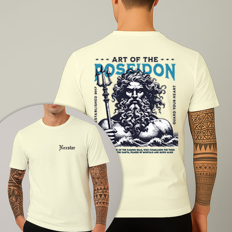 Camiseta Estampada Poseidon 100% Algodão Premium Fio 30.1 Penteado Nexstar