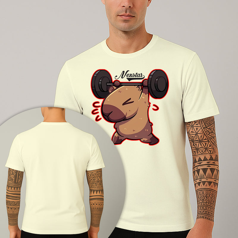 Camiseta Estampada Capivara Shape 100% Algodão Premium Fio 30.1 Penteado Nexstar