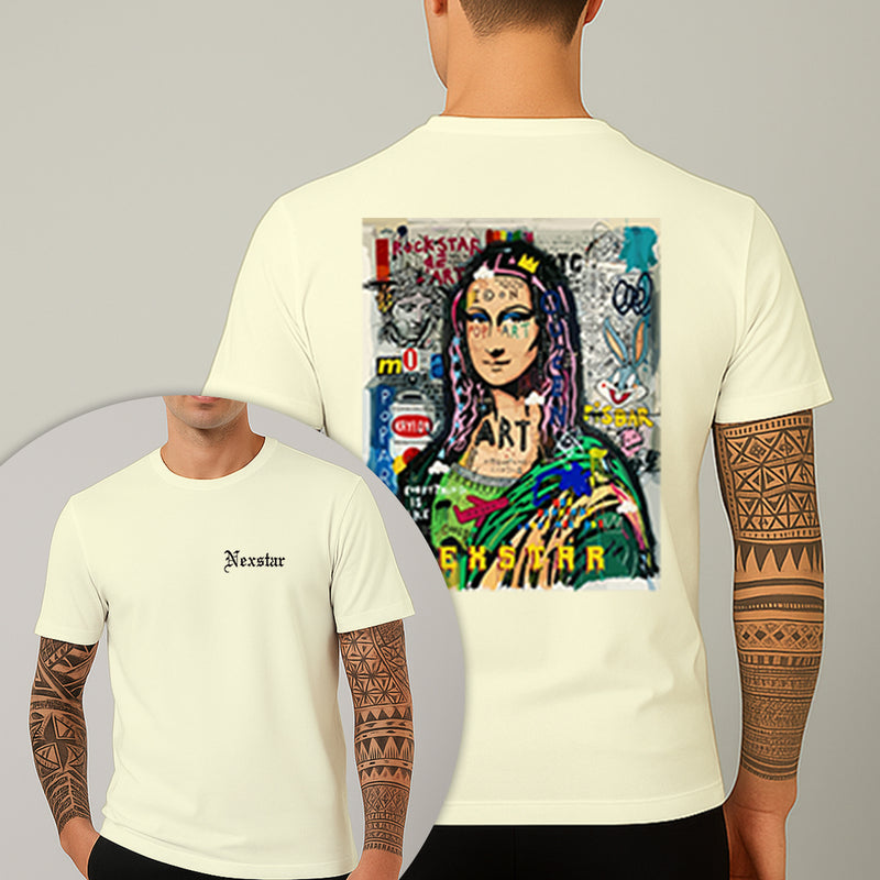 Camiseta Estampada Monalisa Mona Nex 100% Algodão Premium Fio 30.1 Penteado Nexstar
