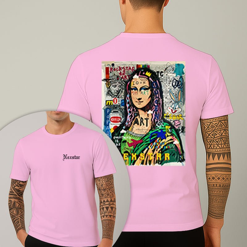 Camiseta Estampada Monalisa Mona Nex 100% Algodão Premium Fio 30.1 Penteado Nexstar