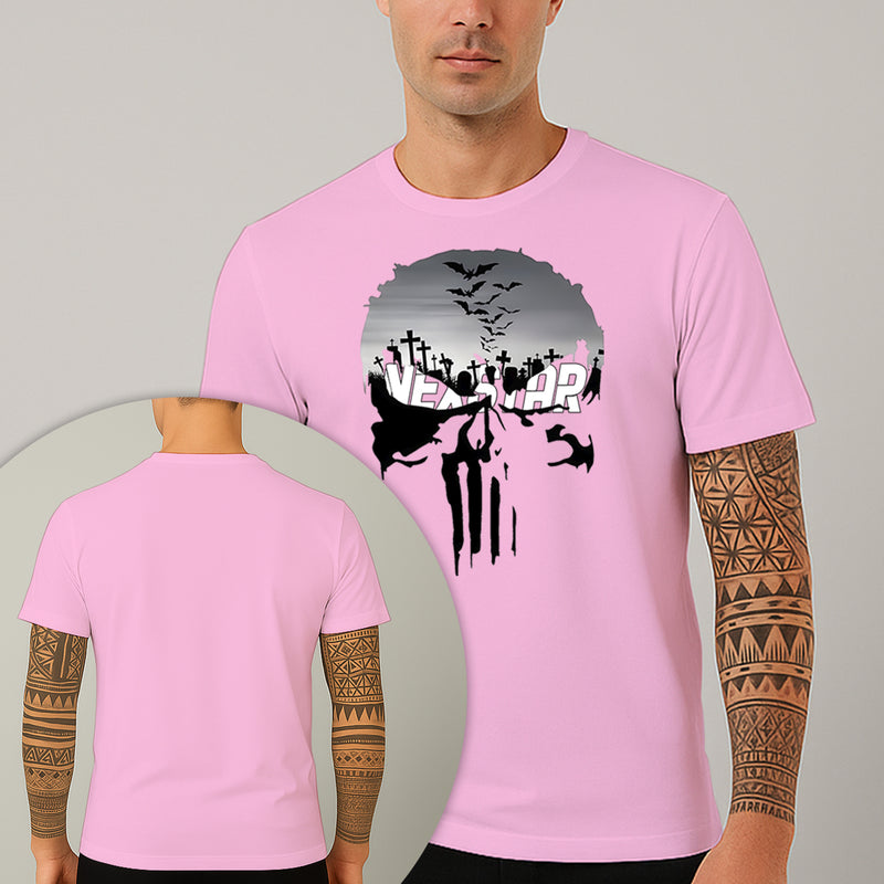 Camiseta Estampada Bat Skull 100% Algodão Premium Fio 30.1 Penteado Nexstar